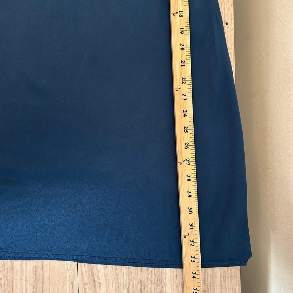 Ghost London Maxi Skirt Evening XS Blue Minimalist Flowy Silky Boho - Picture 7 of 7